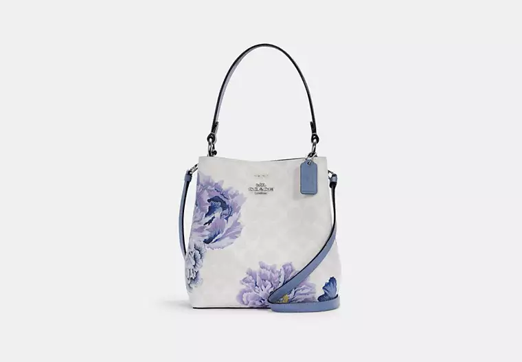 Coach Small Town Bucket Bag In Signature Canvas With Kaffe Fassett Print